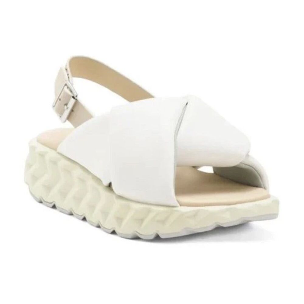 4CCCCEES JABARA Coil Ivory Women Leather Platform Sandals Size EU 39 US 8.5